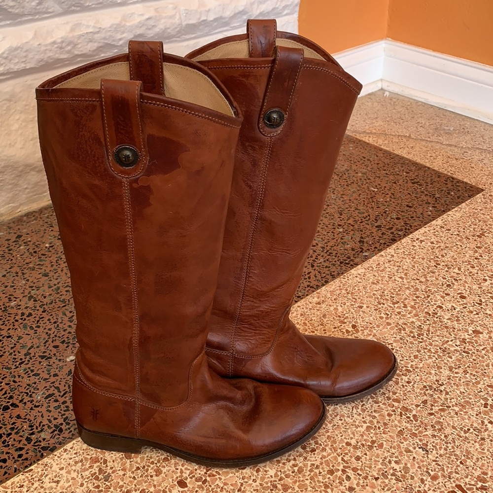 Frye Melissa Button 2 women’s tall brown boot